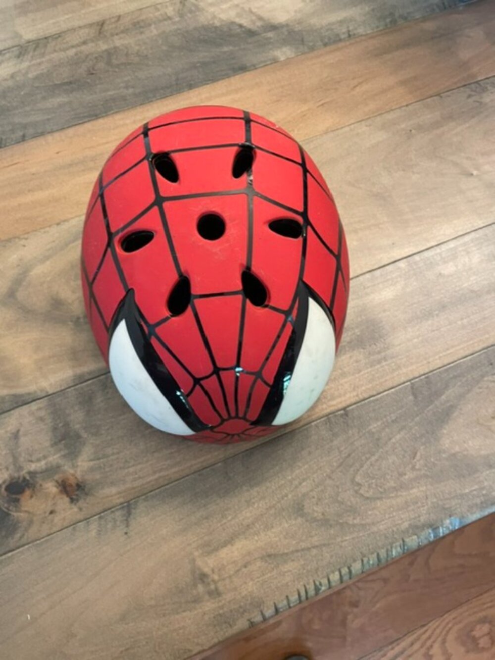 Youth Red & Black Spider-Man designed themed Helmet size small